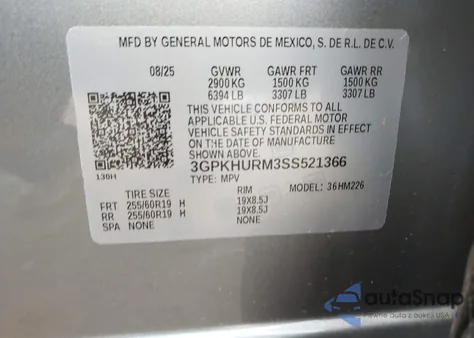 2025 Honda Prologue Ex from USA, damaged, VIN 3GPKHURM3SS521366